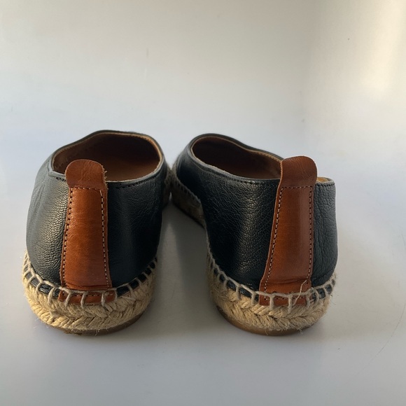 Matt Bernson Valencia Black Leather Espadrilles Size 6 Made in Spain - Picture 5 of 14